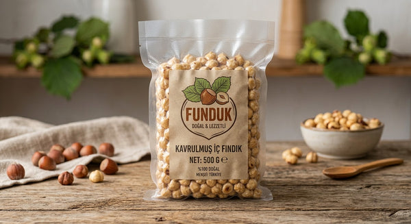 Yeni Mahsul Çifte Kavrulmuş İç Fındık - 500 gr (Vakumlu - Kilitli Ambalaj)